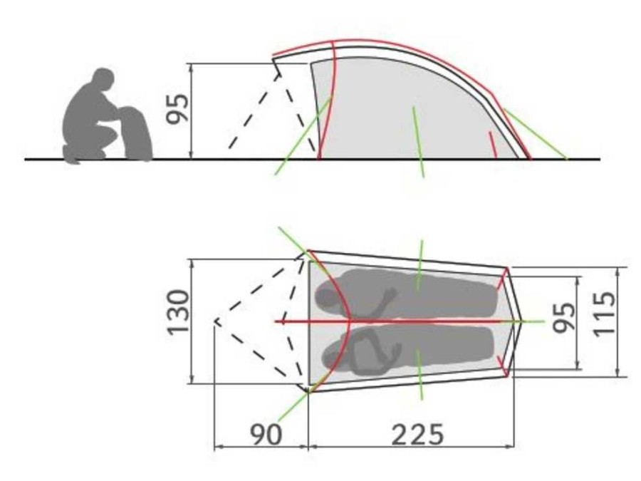 Trekkingzelte | VAUDE Taurus 2 Personen - Trekkingzelt