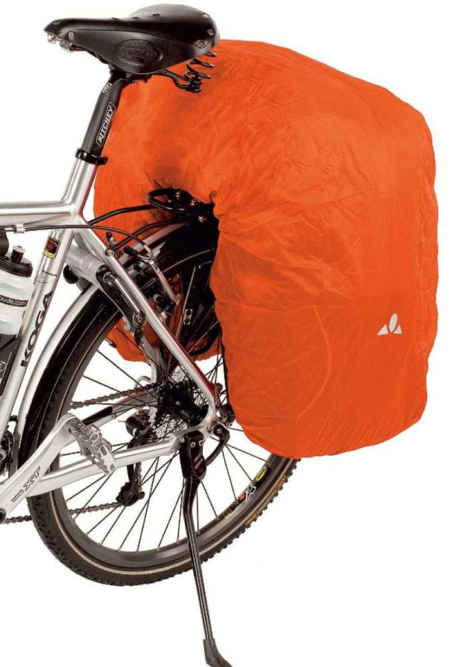 Fahrradtaschen Zubehor | VAUDE 3 Fold Raincover - Dreifach-Radtasche Regenhulle Orange