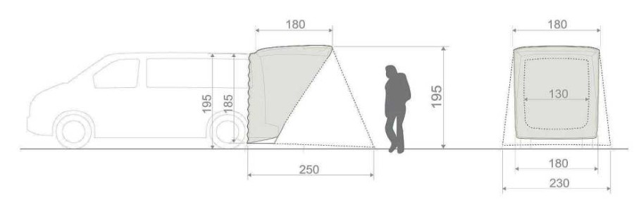 Autozelte | VAUDE Drive Van Trunk - Autozelt Linen