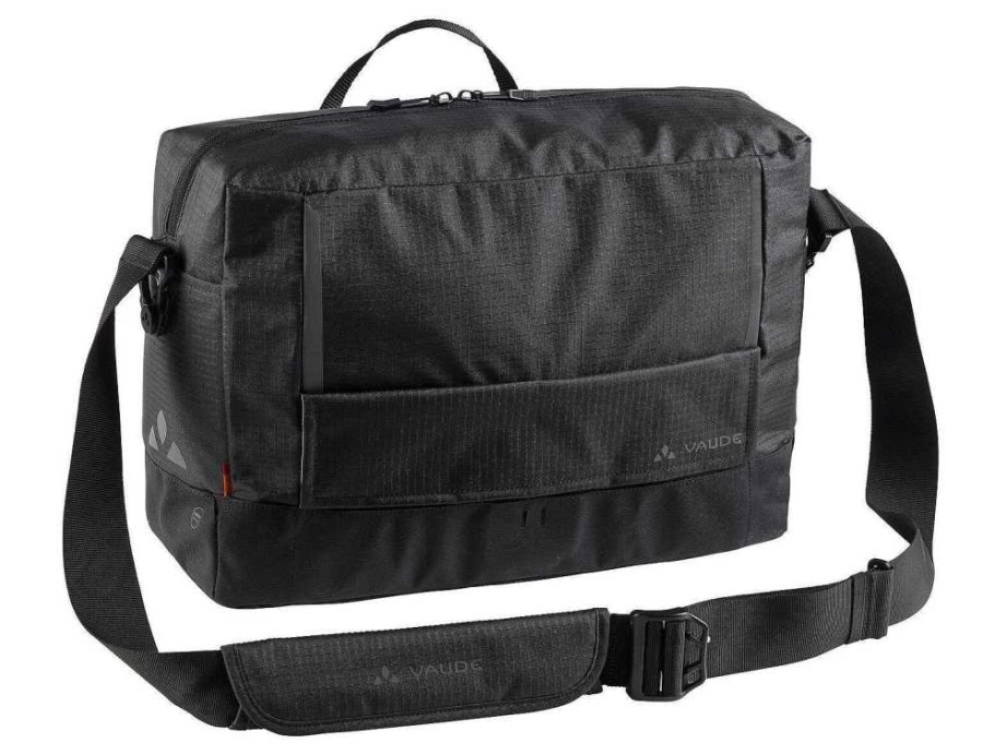 Gepacktragertaschen | VAUDE Cyclist Messenger Waxed L - Fahrradtasche Black