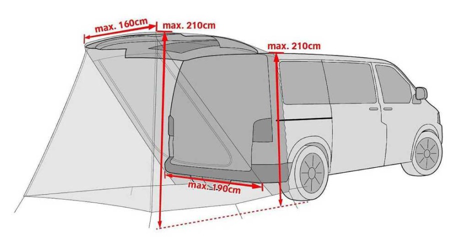 Autozelte | VAUDE Drive Van Trunk - Autozelt Linen