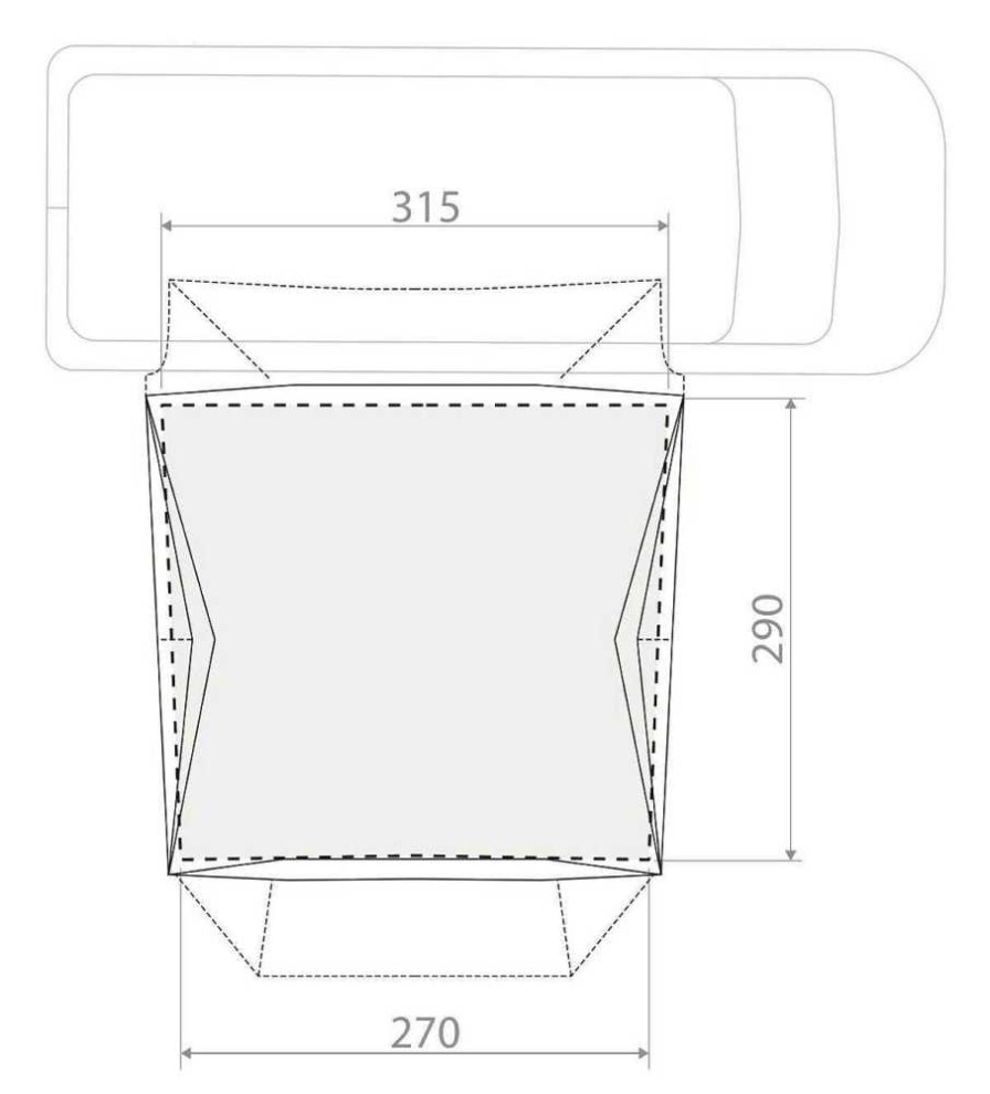 Autozelte | VAUDE Drive Pavillon Zeltunterlage Bark