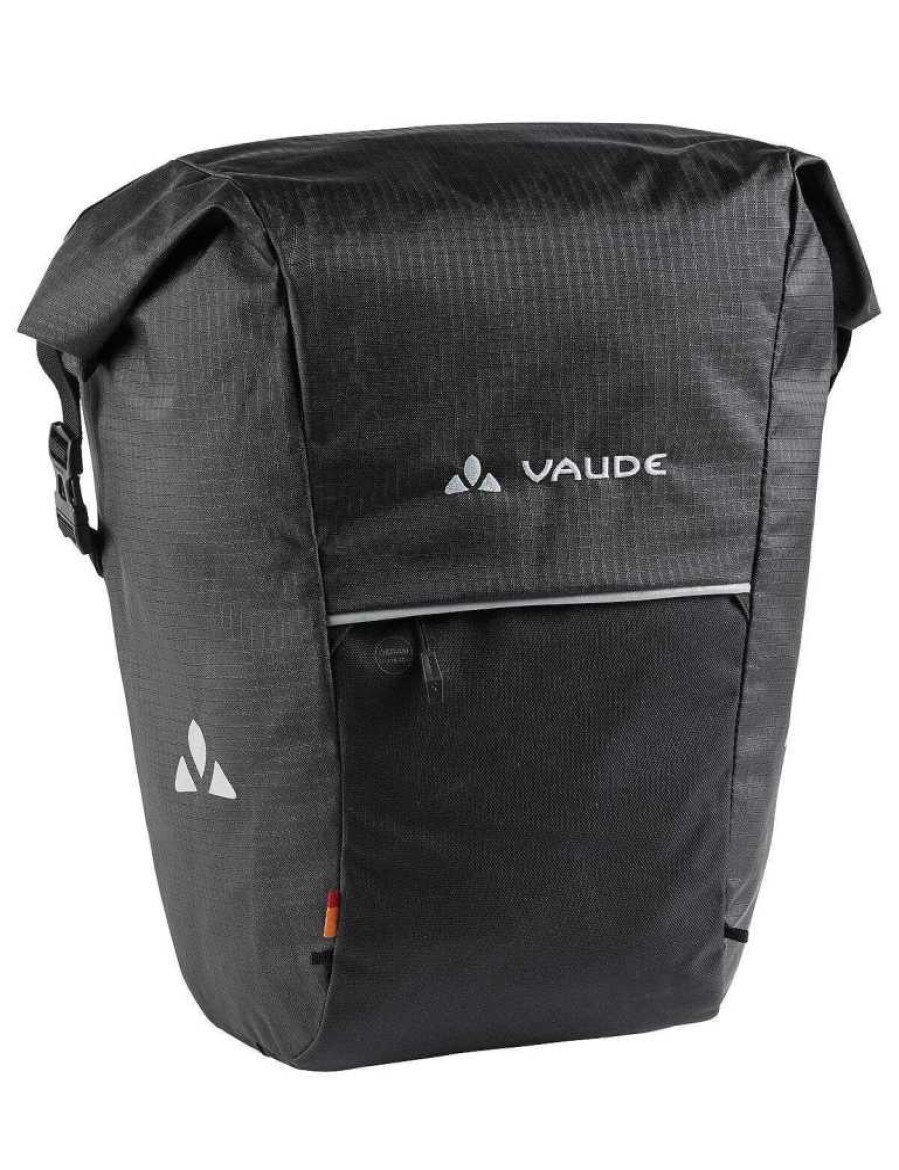 Gepacktragertaschen | VAUDE Road Master Roll-It Waxed - Fahrradtasche Black